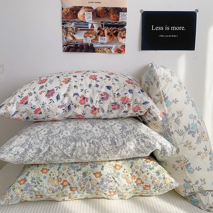 91家纺网 家纺一手货源 找家纺 （总）柚可家居 2024新款全棉双层纱枕套-碎花系列