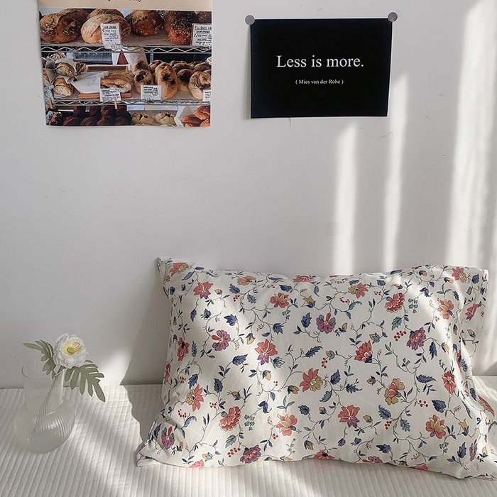 91家纺网 家纺一手货源 找家纺 柚可家居 2024新款全棉双层纱枕套-碎花系列 花田锦簇