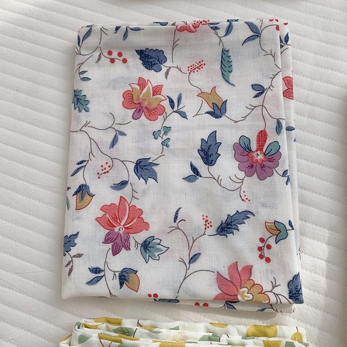 91家纺网 家纺一手货源 找家纺 柚可家居 2024新款全棉双层纱枕套-碎花系列 花田锦簇