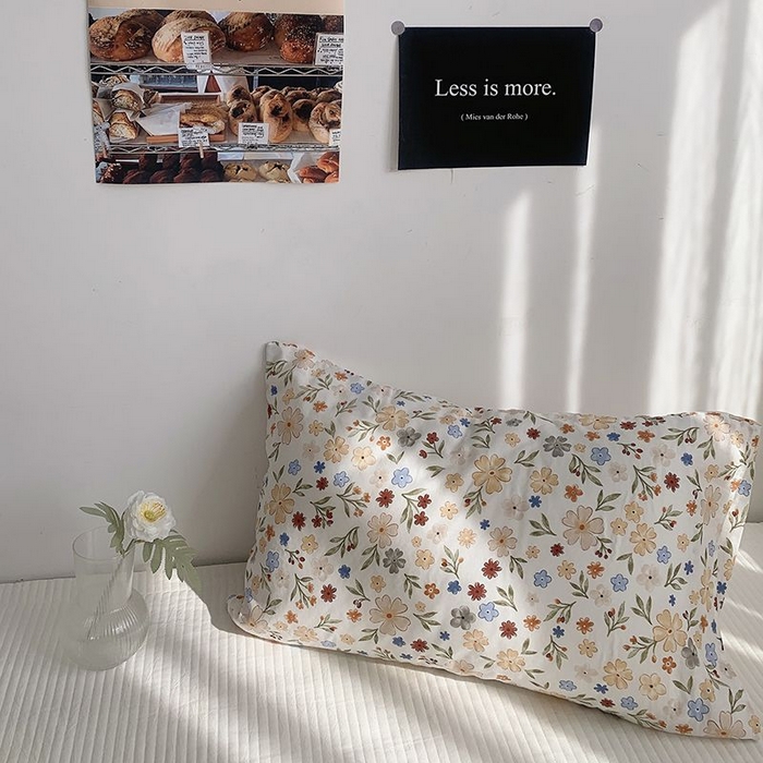 91家纺网 家纺一手货源 找家纺 柚可家居 2024新款全棉双层纱枕套-碎花系列 萱朵