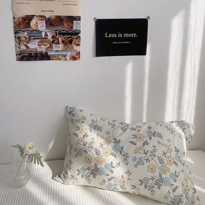 91家纺网 家纺一手货源 找家纺 柚可家居 2024新款全棉双层纱枕套-碎花系列 依晴