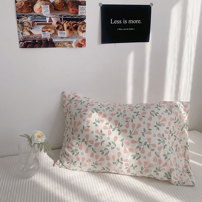 91家纺网 家纺一手货源 找家纺 柚可家居 2024新款全棉双层纱枕套-碎花系列 遇见爱粉