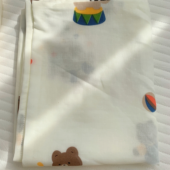 91家纺网 家纺一手货源 找家纺 柚可家居 2024新款全棉双层纱枕套-卡通系列 顽皮世界米