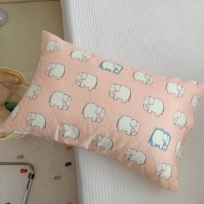 柚可家居 2024新款全棉双层纱枕套-卡通系列 小象之家