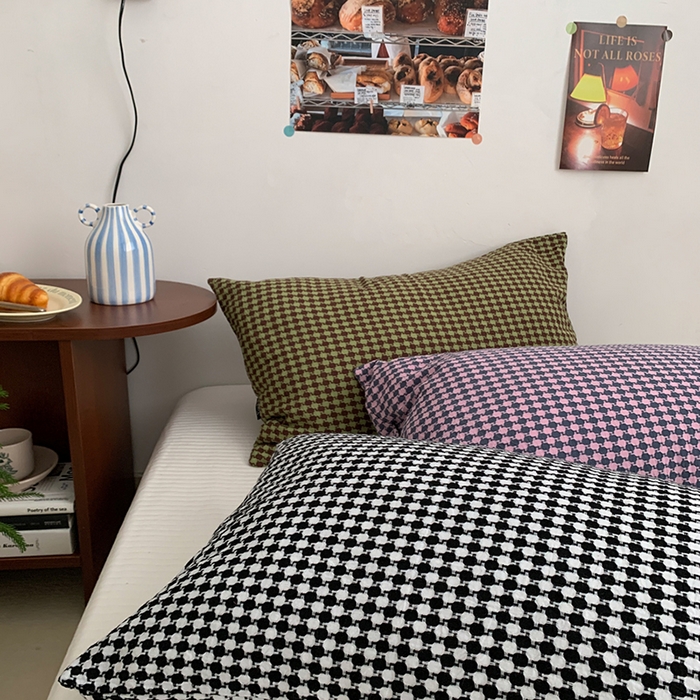 91家纺网 家纺一手货源 找家纺 柚可家居 2024新款21支提花加厚提花单枕套 黄紫