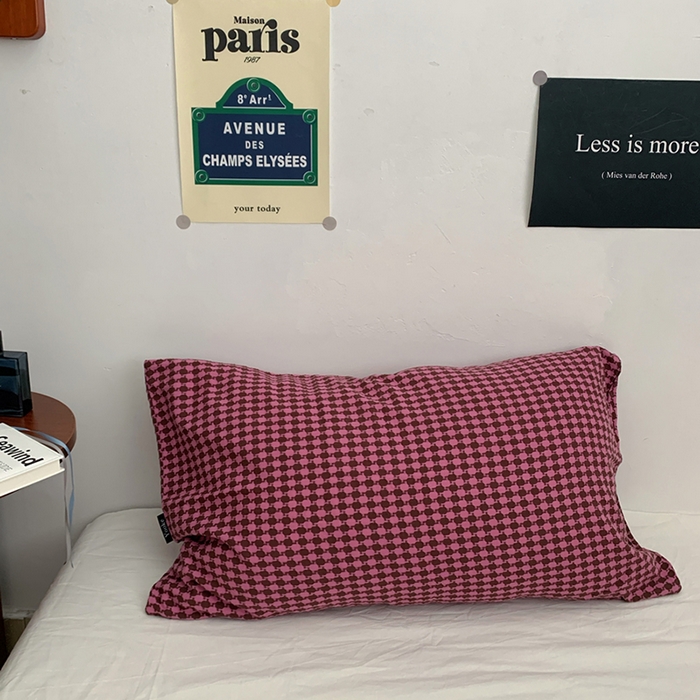 柚可家居 2024新款21支提花加厚提花单枕套 巧粉