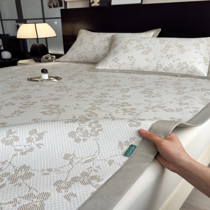 91家纺网 家纺一手货源 找家纺 席世家 2025新款A类凉感冰豆豆凉席-花卉卡通系列 花漾