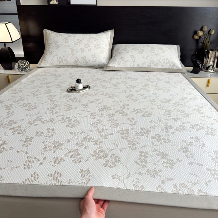 91家纺网 家纺一手货源 找家纺 席世家 2025新款A类凉感冰豆豆凉席-花卉卡通系列 花漾