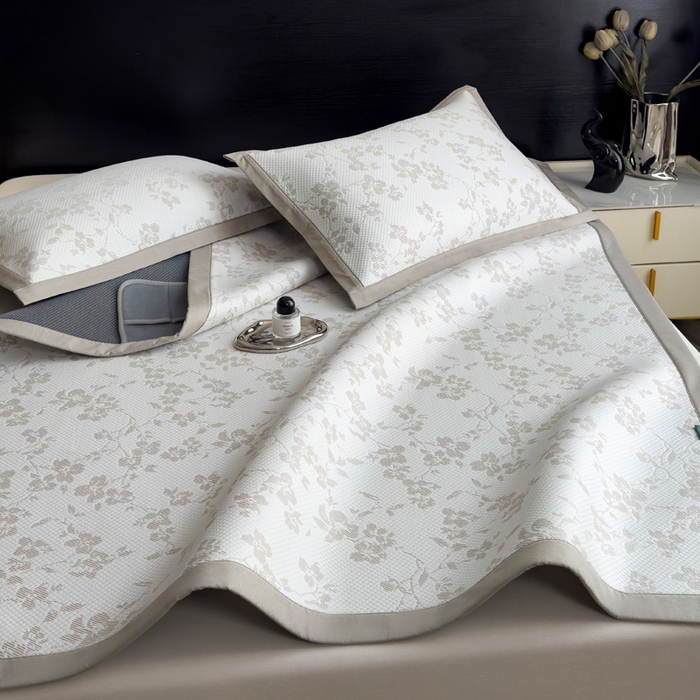 91家纺网 家纺一手货源 找家纺 席世家 2025新款A类凉感冰豆豆凉席-花卉卡通系列 花漾