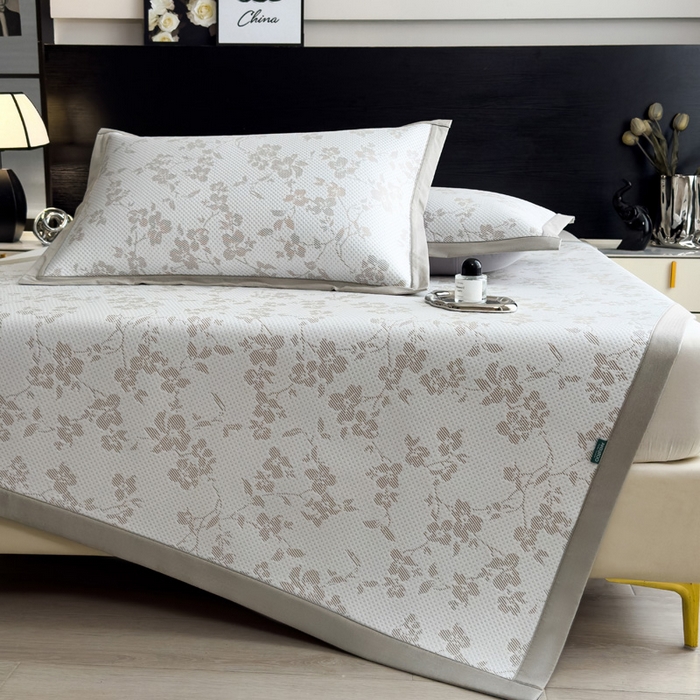 91家纺网 家纺一手货源 找家纺 席世家 2025新款A类凉感冰豆豆凉席-花卉卡通系列 花漾