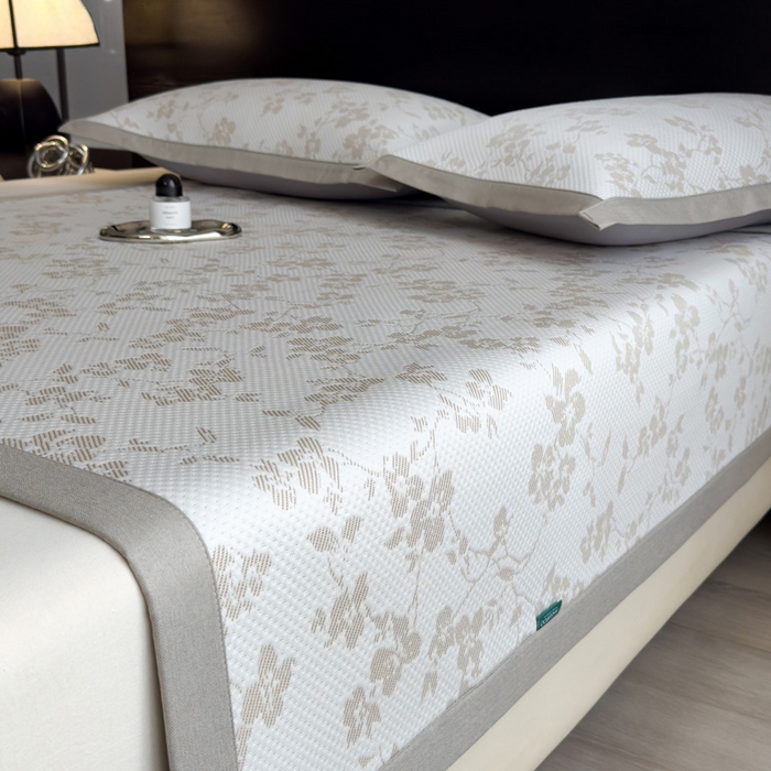 91家纺网 家纺一手货源 找家纺 席世家 2025新款A类凉感冰豆豆凉席-花卉卡通系列 花漾