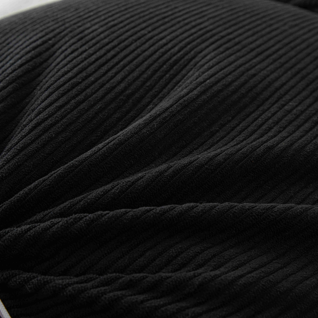 91家纺网 家纺一手货源 找家纺 沐沐家纺 2026新款灯芯绒护腰靠背 黑色