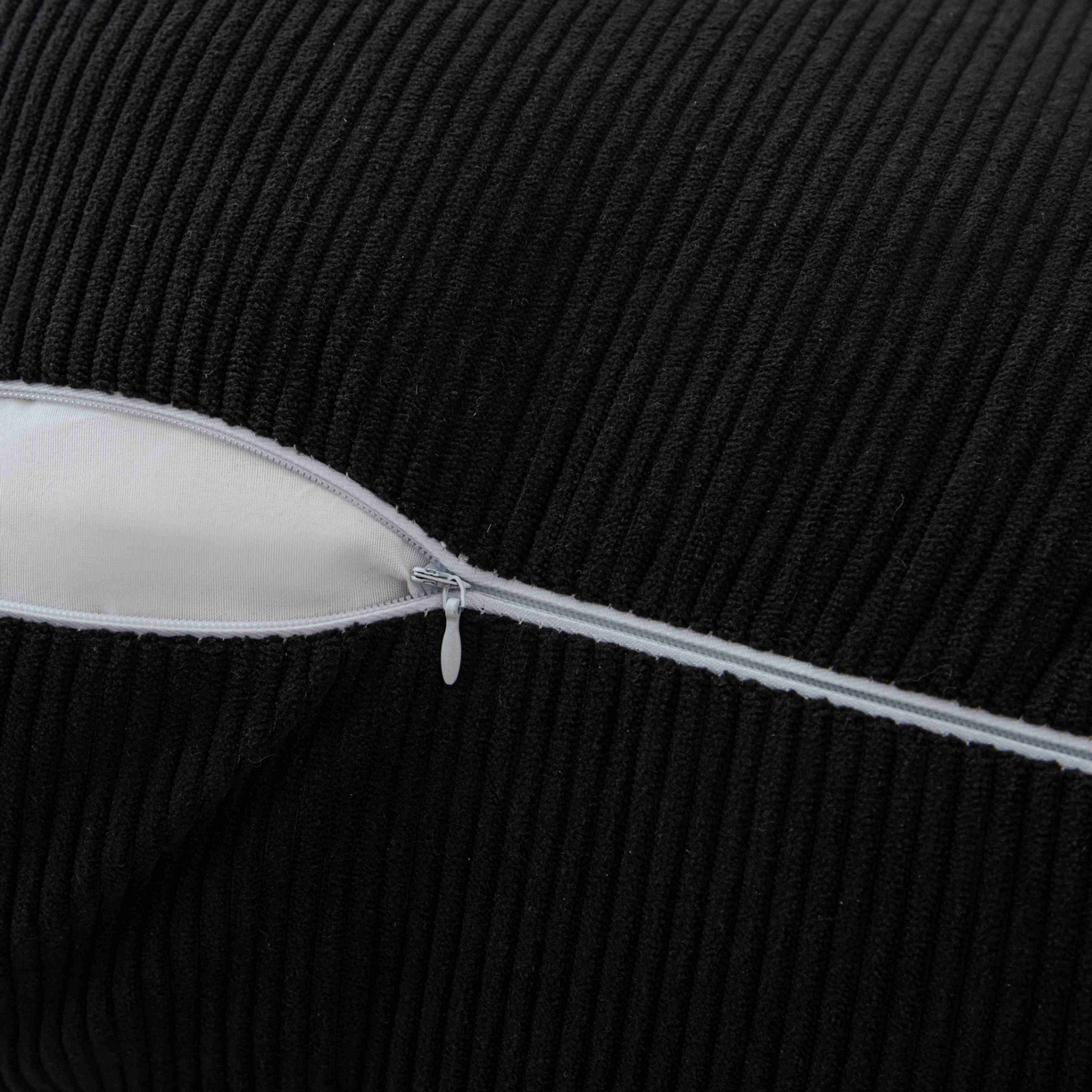 91家纺网 家纺一手货源 找家纺 沐沐家纺 2026新款灯芯绒护腰靠背 黑色