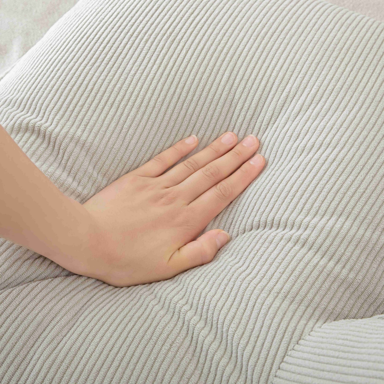 91家纺网 家纺一手货源 找家纺 沐沐家纺 2026新款灯芯绒护腰靠背 灰色