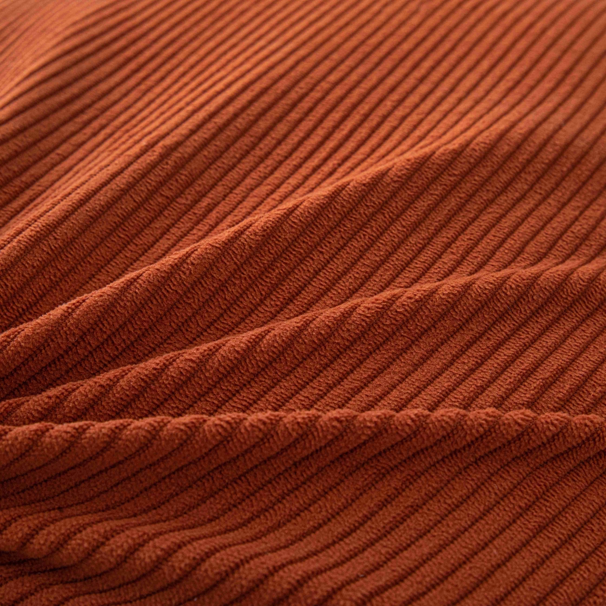 91家纺网 家纺一手货源 找家纺 沐沐家纺 2026新款灯芯绒护腰靠背 橘红色