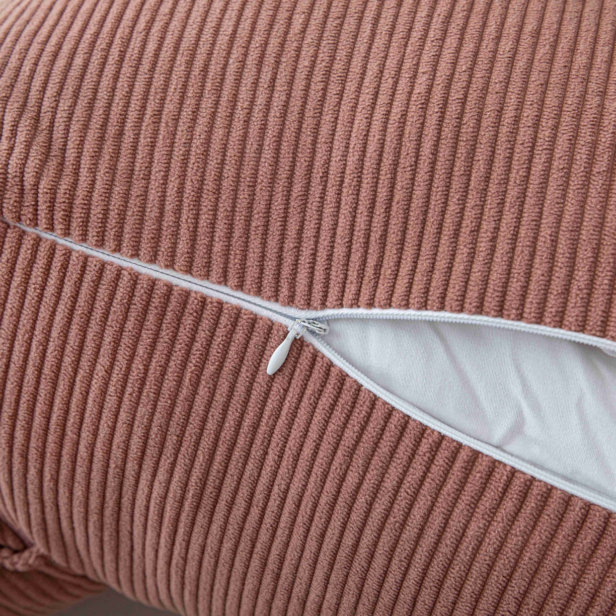 91家纺网 家纺一手货源 找家纺 沐沐家纺 2026新款灯芯绒护腰靠背 玫粉