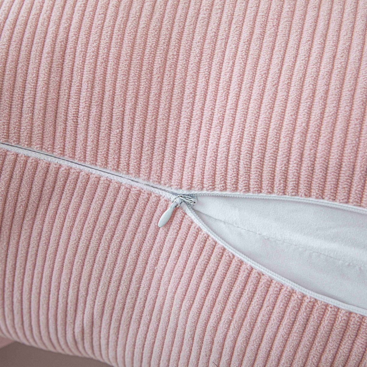 91家纺网 家纺一手货源 找家纺 沐沐家纺 2026新款灯芯绒护腰靠背 樱花粉