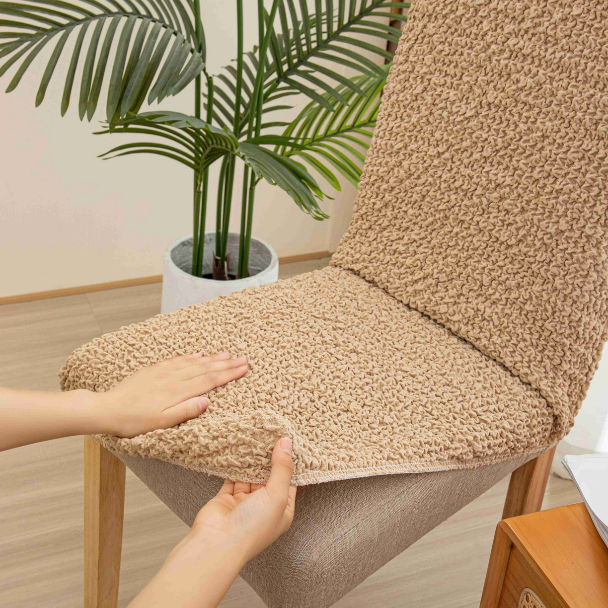 91家纺网 家纺一手货源 找家纺 （总）沐沐家纺 2026新款奶油云纱椅套