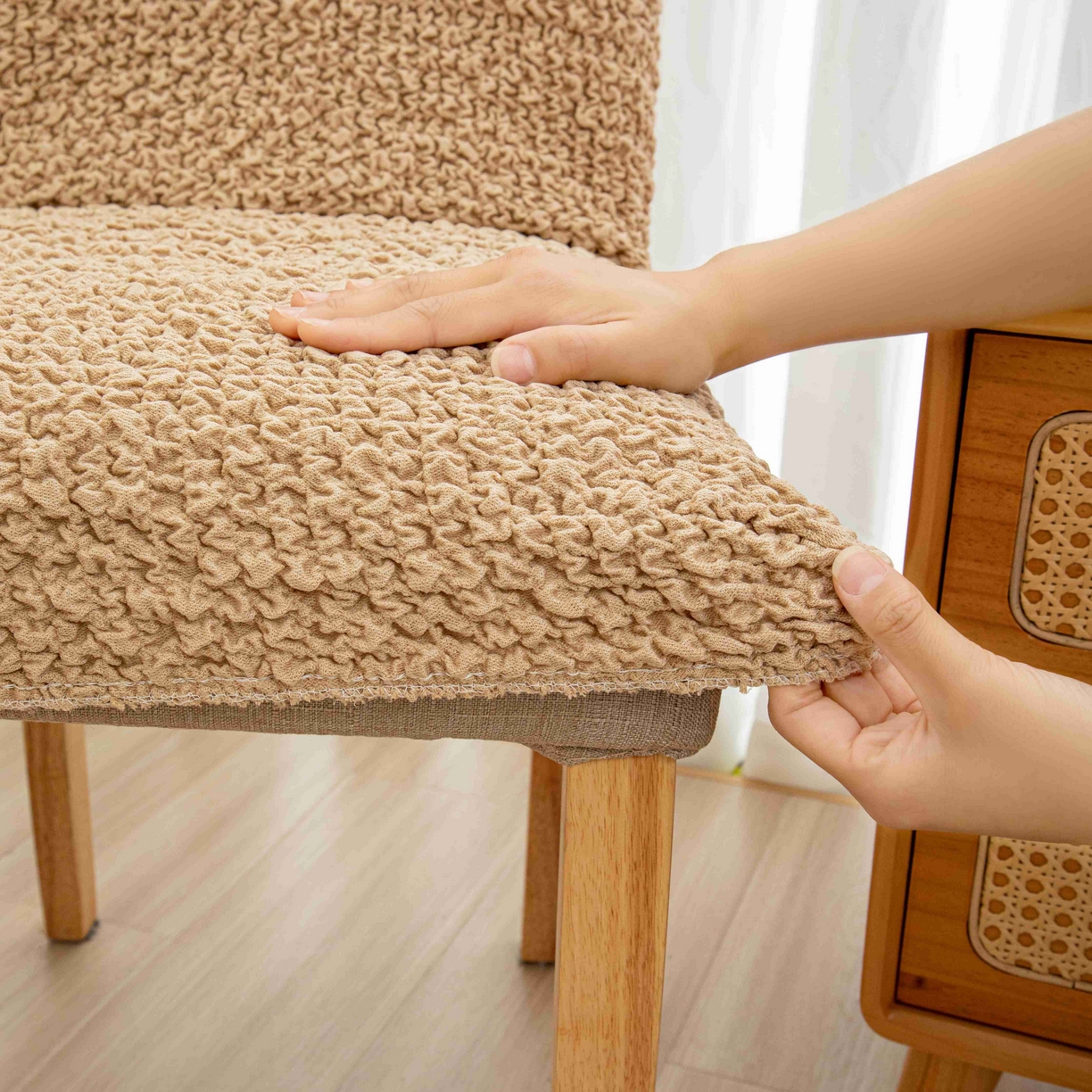 91家纺网 家纺一手货源 找家纺 （总）沐沐家纺 2026新款奶油云纱椅套