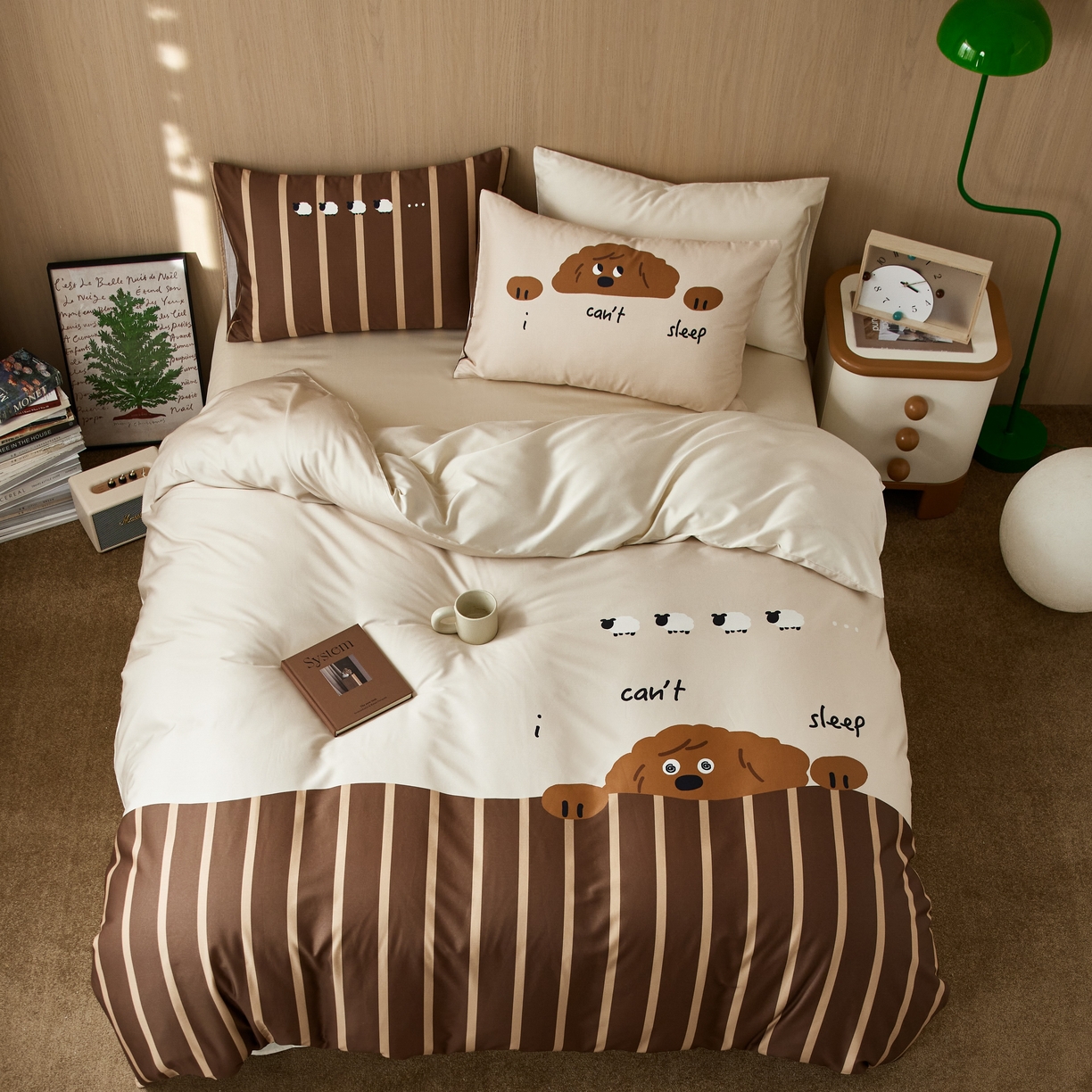 91家纺网 家纺一手货源 找家纺 安莱生活2025春夏新款天丝棉四件套 甜心哈尼