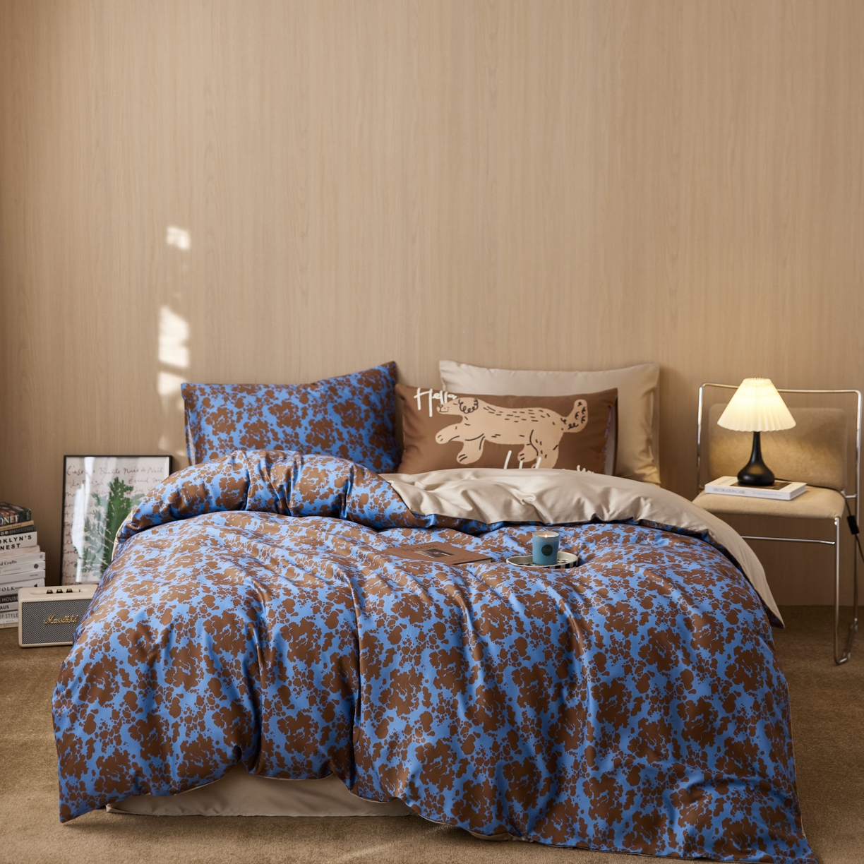 91家纺网 家纺一手货源 找家纺 安莱生活2025春夏新款天丝棉四件套 野兽派