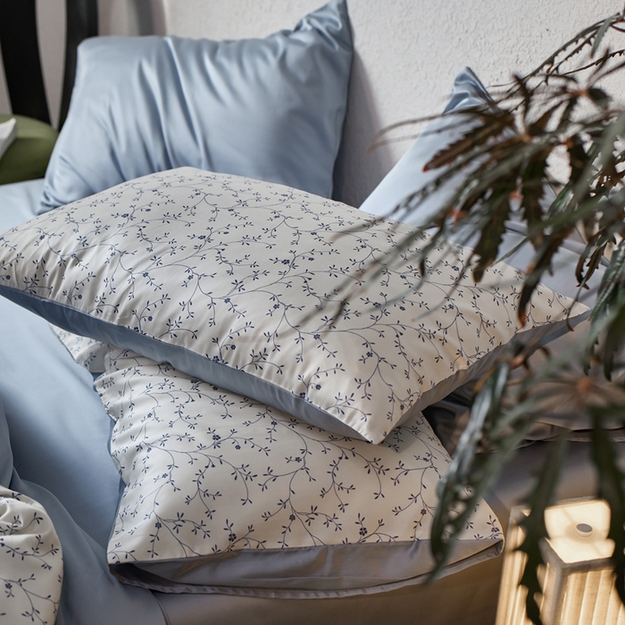 91家纺网 家纺一手货源 找家纺 安莱生活2025春夏新款天丝棉四件套 花开半夏-蓝