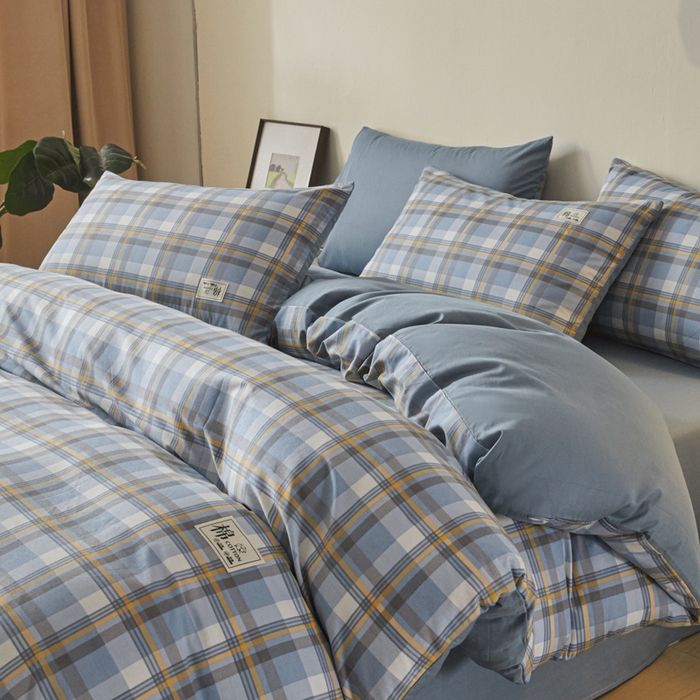 91家纺网 家纺一手货源 找家纺 （总）莱通家纺 2025新款纯色双拼四件套