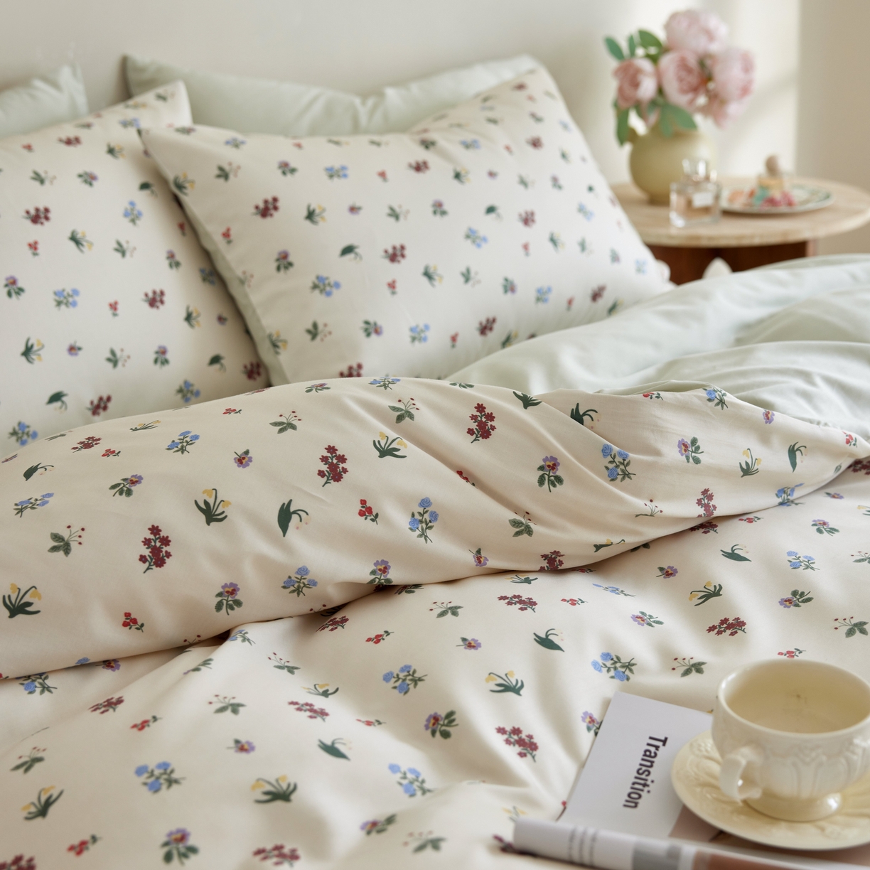 91家纺网 家纺一手货源 找家纺 安莱生活2025春夏新款天丝棉四件套 铃兰花语