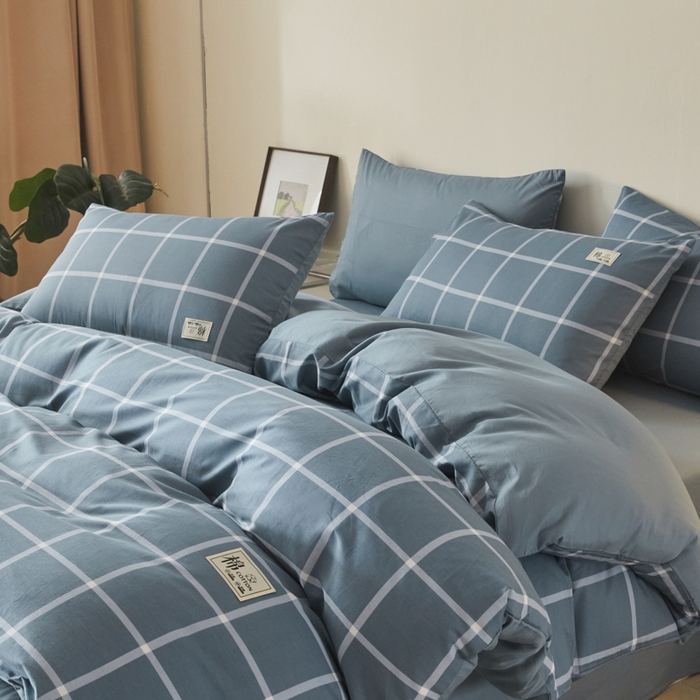 91家纺网 家纺一手货源 找家纺 （总）莱通家纺 2025新款纯色双拼四件套