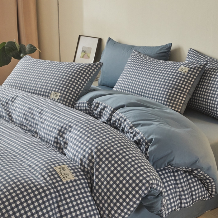 91家纺网 家纺一手货源 找家纺 （总）莱通家纺 2025新款纯色双拼四件套