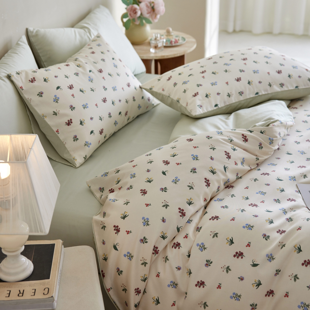 91家纺网 家纺一手货源 找家纺 安莱生活2025春夏新款天丝棉四件套 铃兰花语