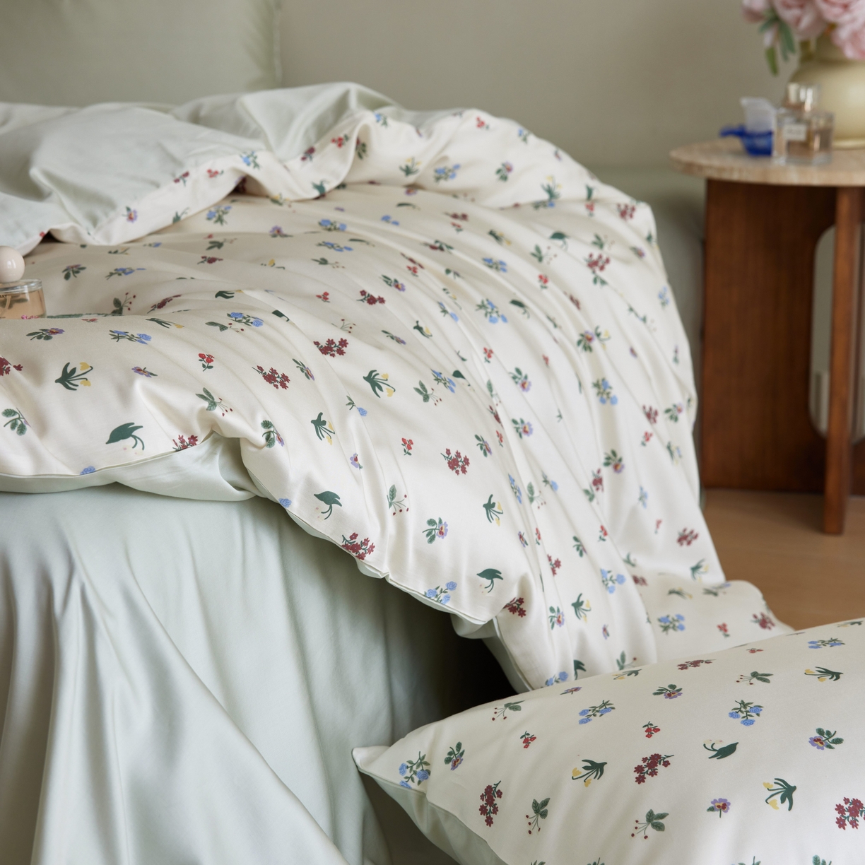 91家纺网 家纺一手货源 找家纺 安莱生活2025春夏新款天丝棉四件套 铃兰花语