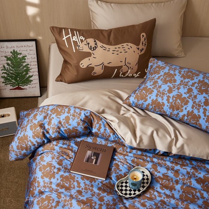 91家纺网 家纺一手货源 找家纺 安莱生活2025春夏新款天丝棉四件套 野兽派