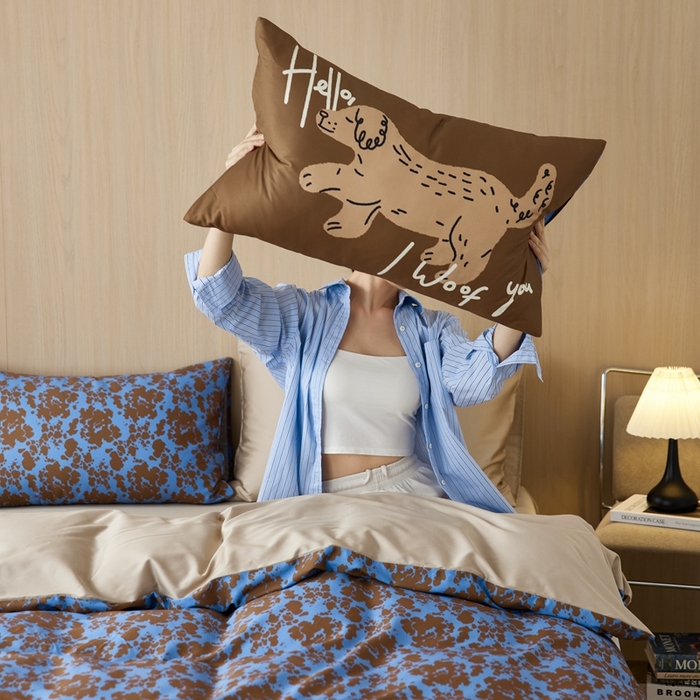 91家纺网 家纺一手货源 找家纺 安莱生活2025春夏新款天丝棉四件套 野兽派