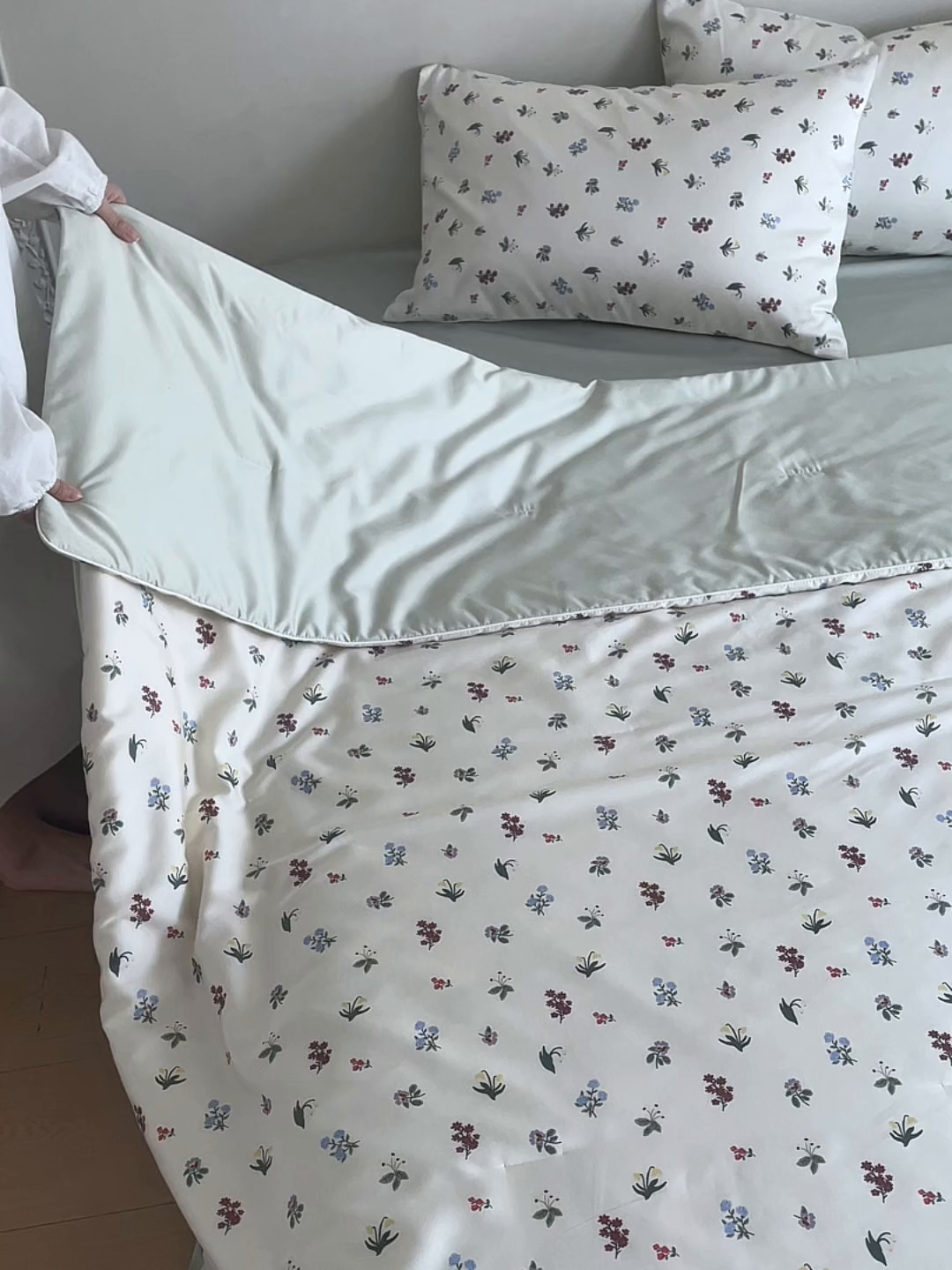 91家纺网 家纺一手货源 找家纺 安莱生活2025春夏新款天丝棉四件套 铃兰花语