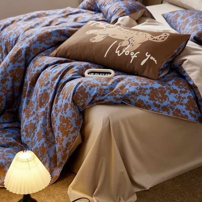 91家纺网 家纺一手货源 找家纺 安莱生活2025春夏新款天丝棉四件套 野兽派