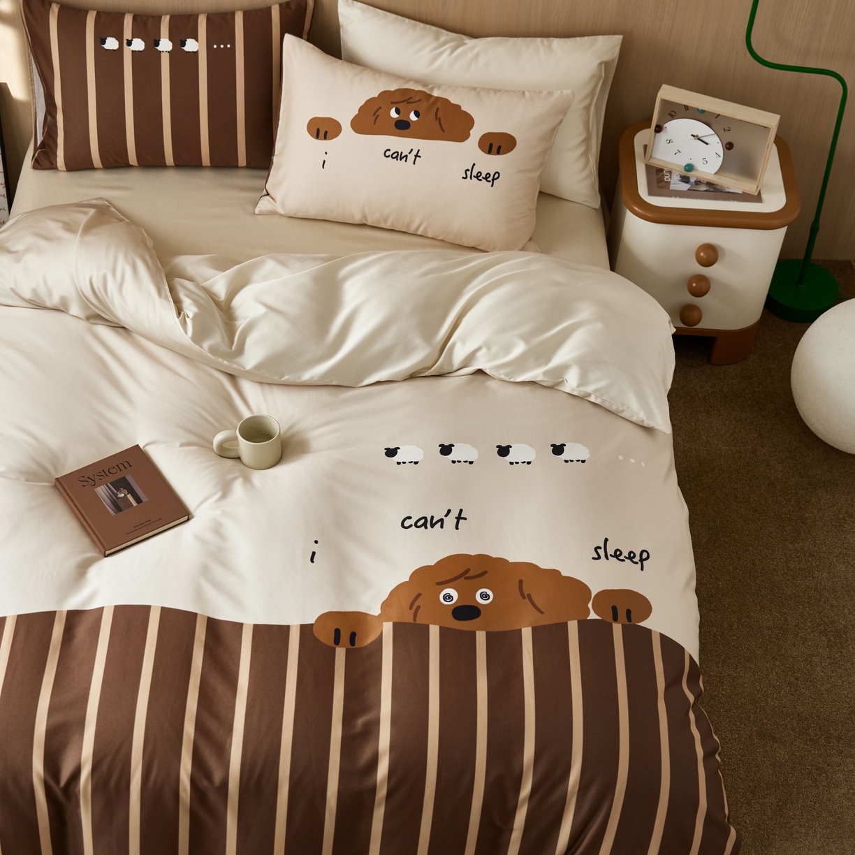 91家纺网 家纺一手货源 找家纺 安莱生活2025春夏新款天丝棉四件套 甜心哈尼