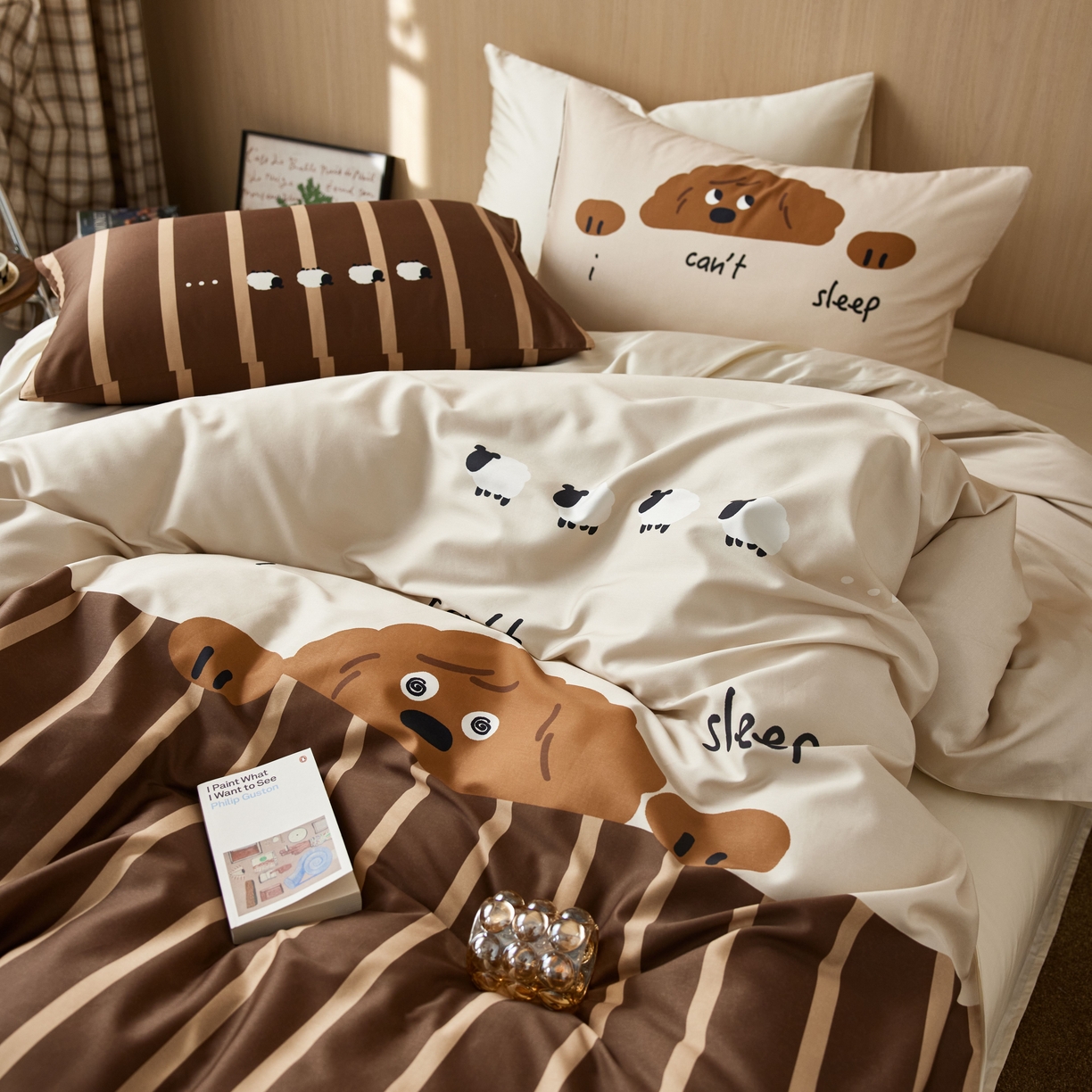 91家纺网 家纺一手货源 找家纺 安莱生活2025春夏新款天丝棉四件套 甜心哈尼