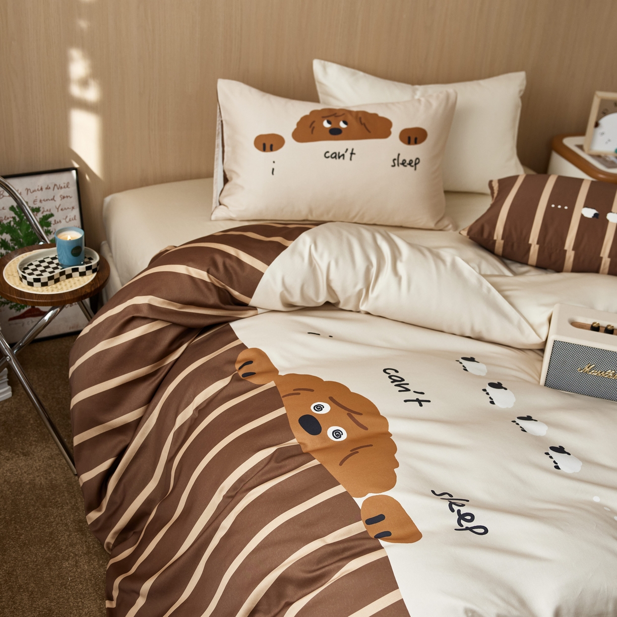 91家纺网 家纺一手货源 找家纺 安莱生活2025春夏新款天丝棉四件套 甜心哈尼