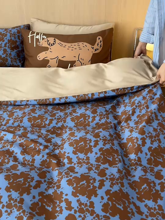 91家纺网 家纺一手货源 找家纺 安莱生活2025春夏新款天丝棉四件套 野兽派