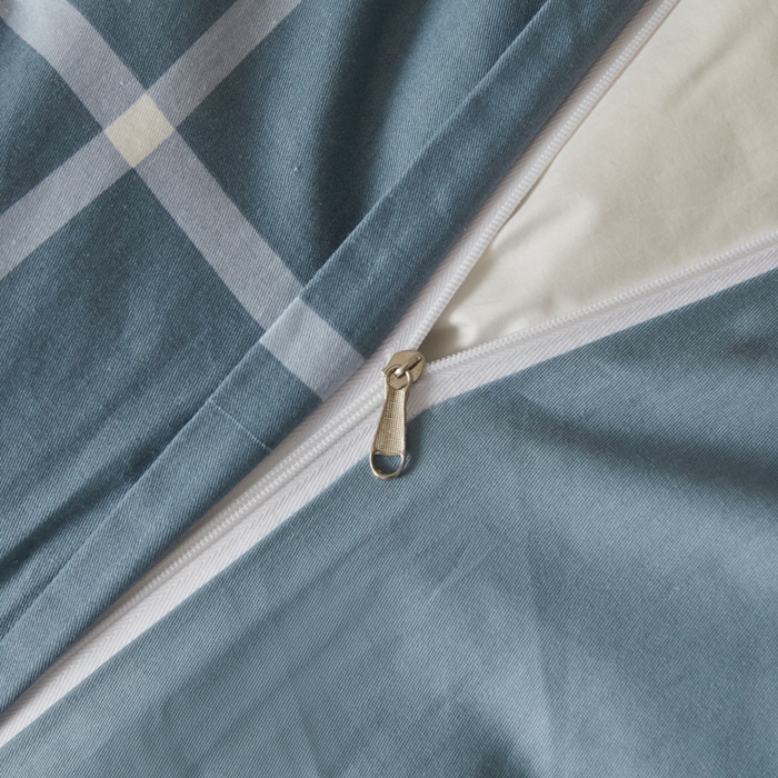 91家纺网 家纺一手货源 找家纺 莱通家纺 2025新款纯色双拼四件套 蓝调时刻