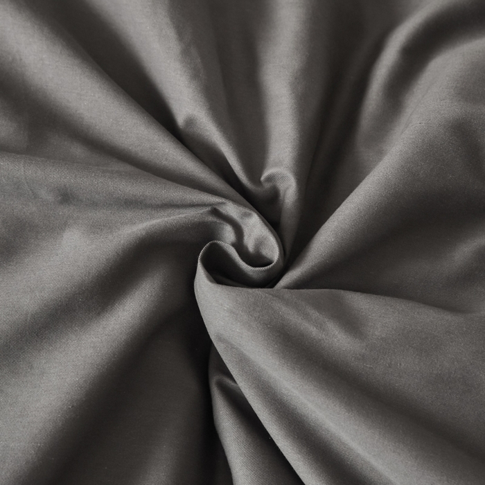 91家纺网 家纺一手货源 找家纺 莱通家纺 2025新款纯色双拼四件套 深灰+浅灰