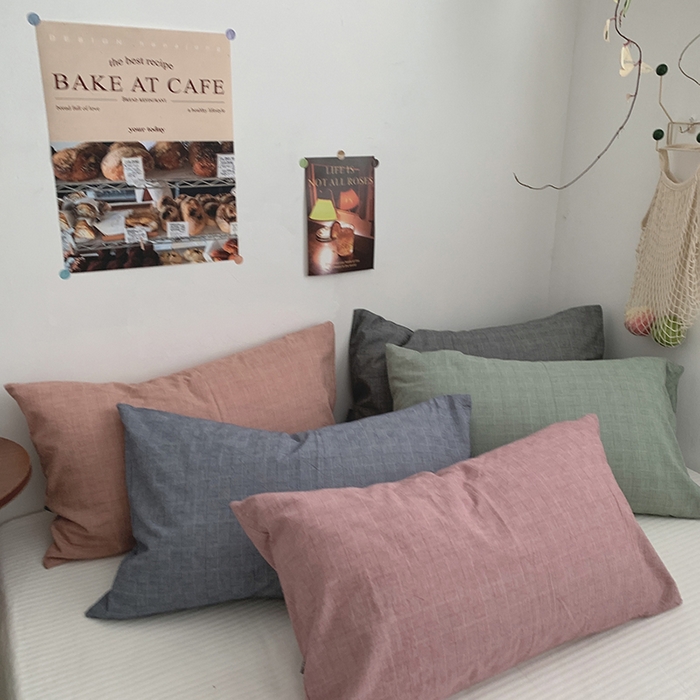 91家纺网 家纺一手货源 找家纺 柚可家居 2024新款机理纹小提花纯棉单枕套 墨绿 机理纹小提花 单枕套