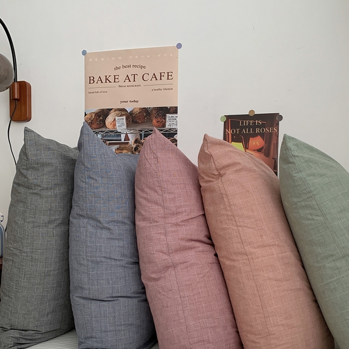 91家纺网 家纺一手货源 找家纺 柚可家居 2024新款机理纹小提花纯棉单枕套 深灰 机理纹小提花 单枕套