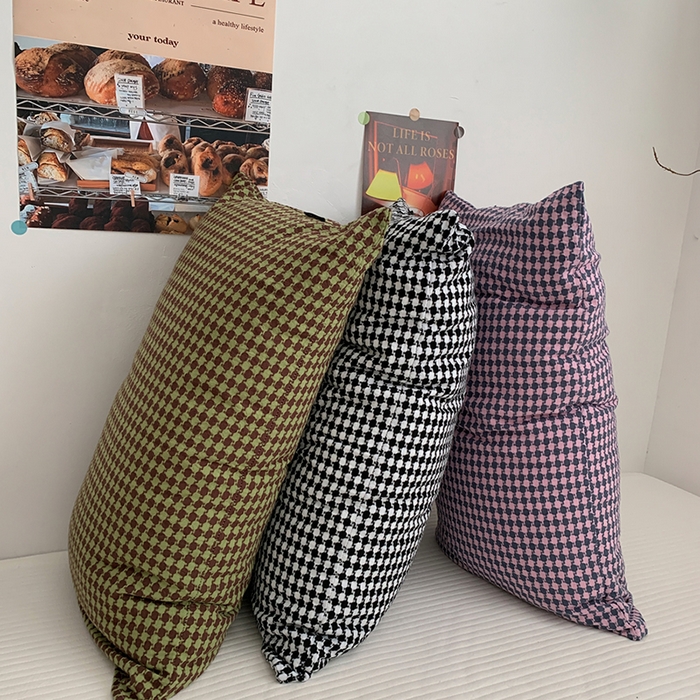 91家纺网 家纺一手货源 找家纺 柚可家居 2024新款21支提花加厚提花单枕套 粉灰