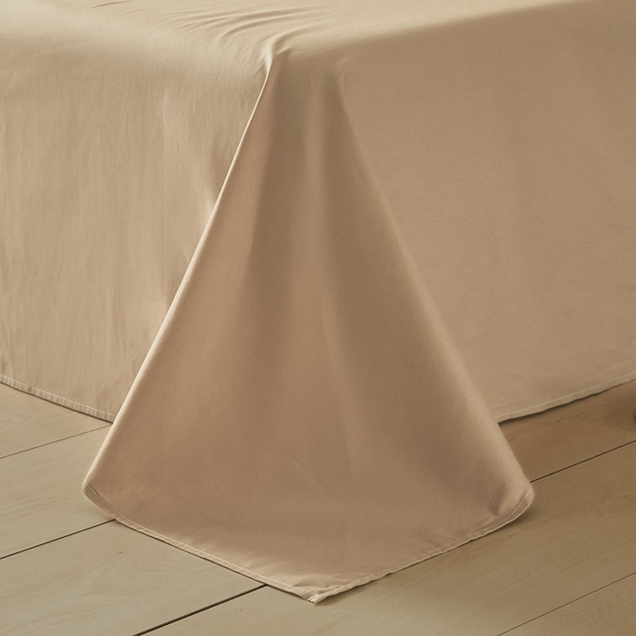 91家纺网 家纺一手货源 找家纺 莱通家纺 2025新款纯色双拼四件套 浅灰+咖