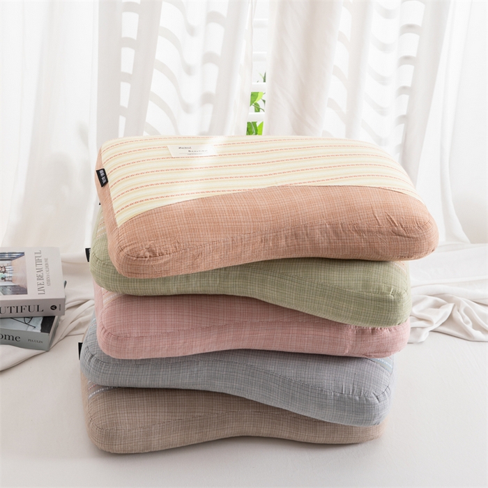 91家纺网 家纺一手货源 找家纺 （总）金牛2025新款荞麦枕全棉提花睡眠科技肩颈养护枕全荞麦壳枕头+枕芯