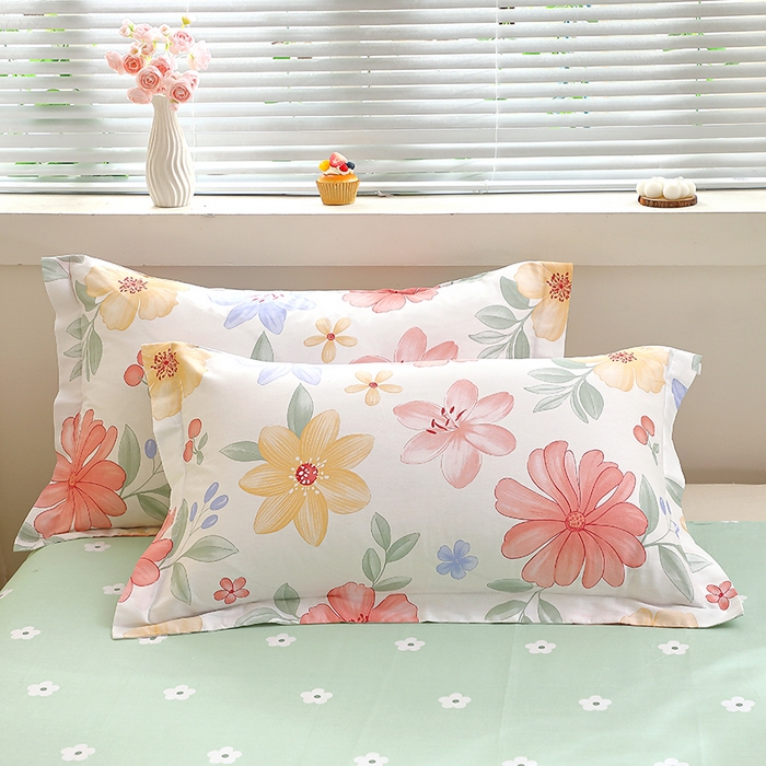 91家纺网 家纺一手货源 找家纺 （总）牧笛缘家纺 2025新款全棉12868单枕套