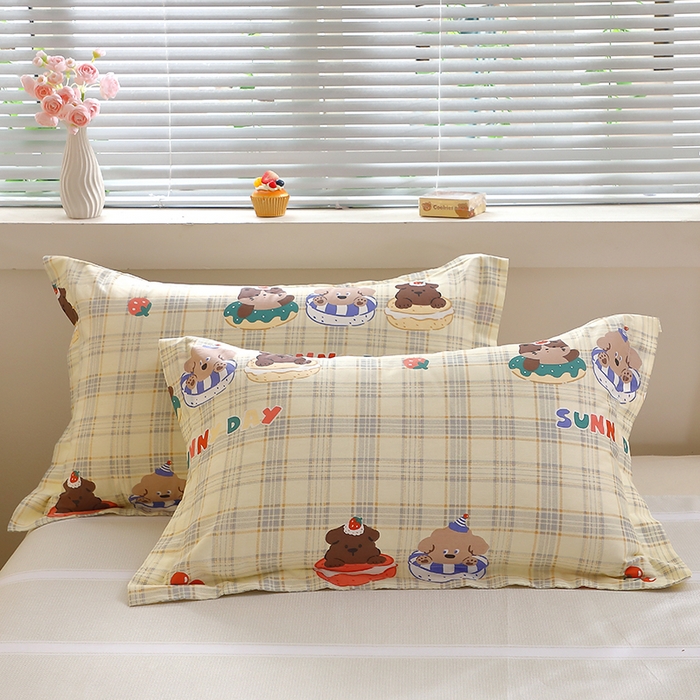 91家纺网 家纺一手货源 找家纺 （总）牧笛缘家纺 2025新款全棉12868单枕套