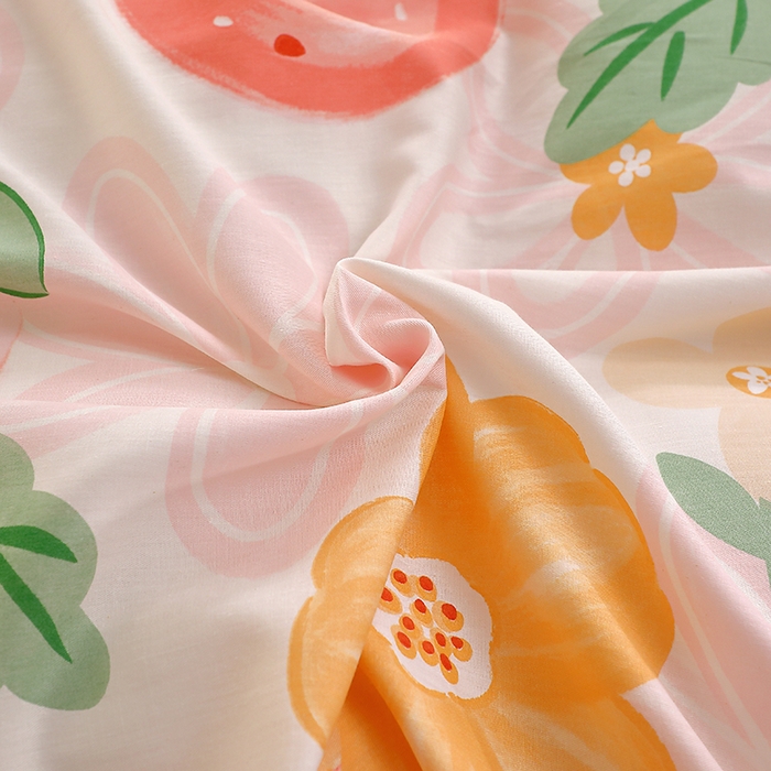 91家纺网 家纺一手货源 找家纺 牧笛缘家纺 2025新款全棉12868四件套 草莓圣代